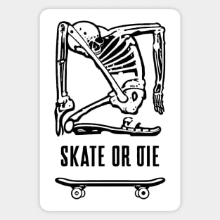 Free Skeleton Skate or Die Magnet